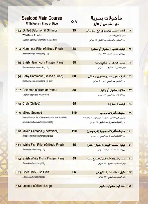 Menu of Al Majles Al Arabi Restaurant For Families - مطعم المجلس العربي للعائلات, Salwa Road, Doha  