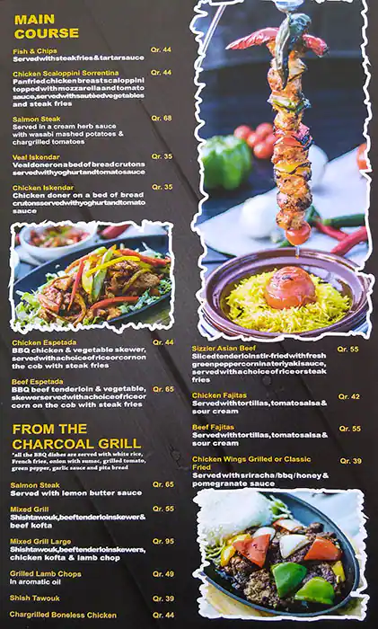 Menu of Maysoun, Ain Khalid, Doha  