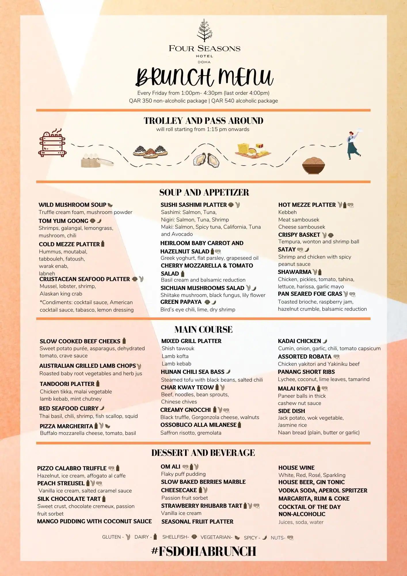 Menu of Elements - Four Seasons Hotel, Dafna, Doha  