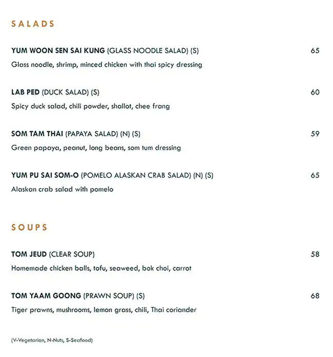 Menu of Sabai Thai - The Westin Doha Hotel & Spa, Fereej Bin Mahmoud, Doha  