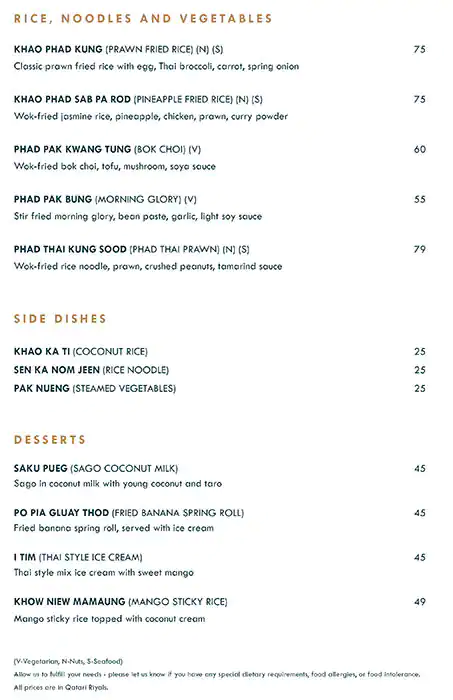 Menu of Sabai Thai - The Westin Doha Hotel & Spa, Fereej Bin Mahmoud, Doha  