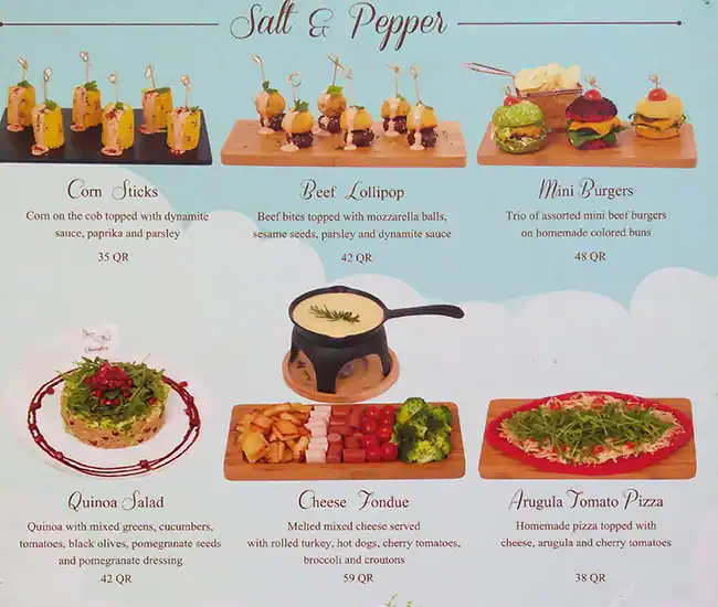 Menu of Chocoglaze, Abu Hamour, Doha  