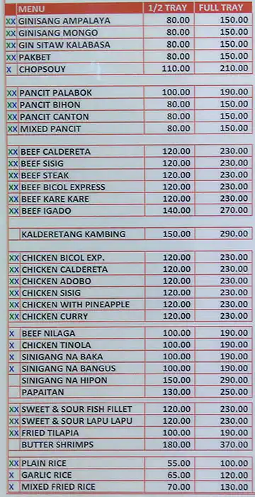 Menu of Tandoor Palace, Al Sadd, Doha  