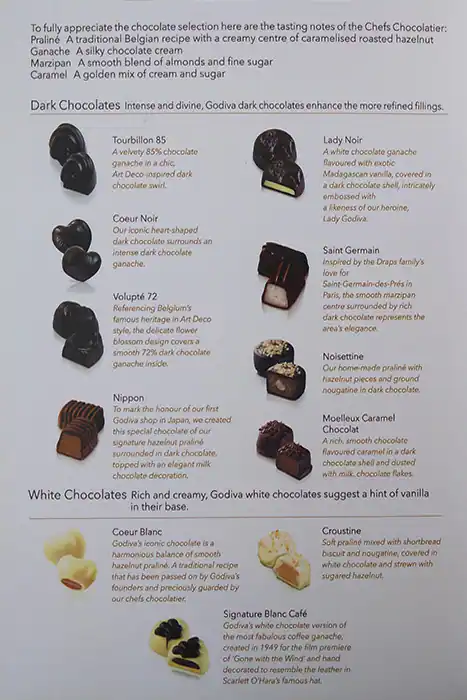 Menu of GODIVA, Al Gharafa, Doha  