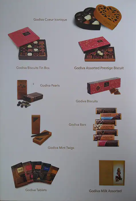 Menu of GODIVA, Al Gharafa, Doha  