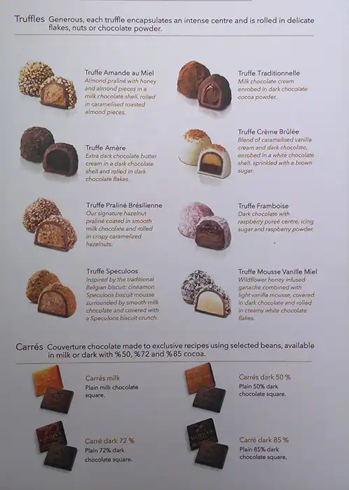 Menu of GODIVA, Al Gharafa, Doha  