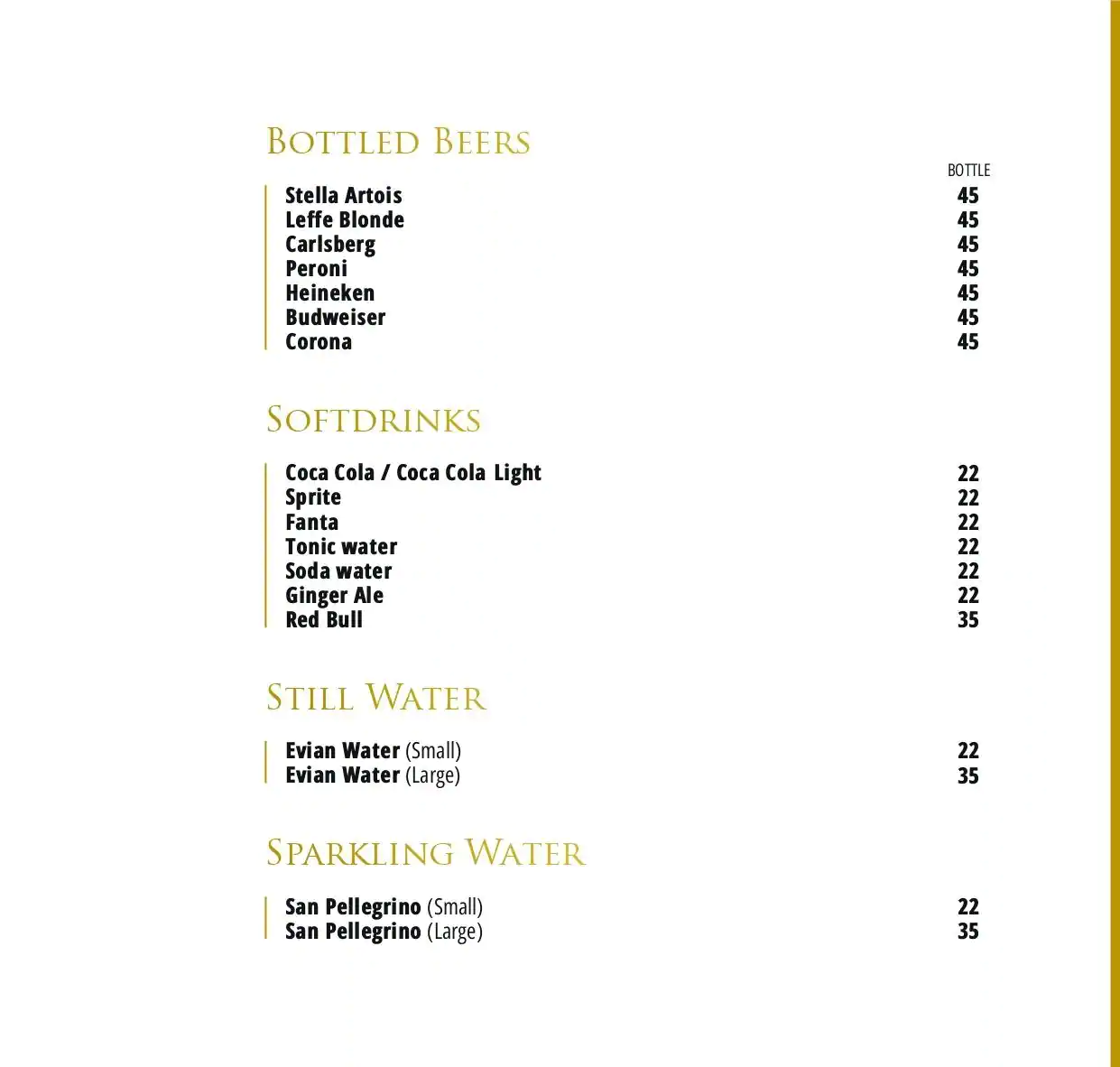 Menu of Arguelina Lounge - Crowne Plaza Doha, The Business Park, Najma, Doha  