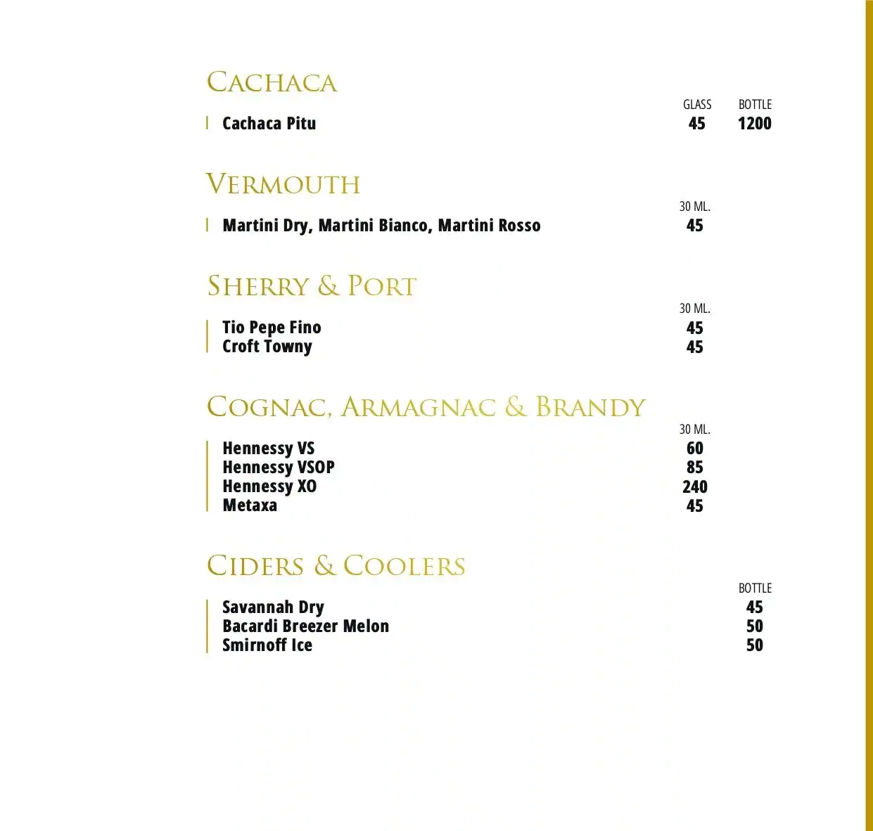 Menu of Arguelina Lounge - Crowne Plaza Doha, The Business Park, Najma, Doha  