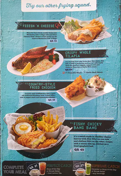 Menu of The Manhattan FISH MARKET, Al Gharafa, Doha  
