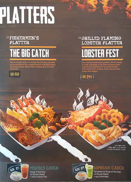 Menu of The Manhattan FISH MARKET, Al Gharafa, Doha  