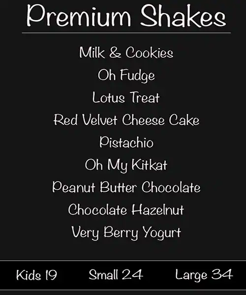 Menu of Cold Stone Creamery, Al Gharafa, Doha  