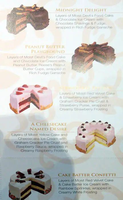 Menu of Cold Stone Creamery, Al Gharafa, Doha  