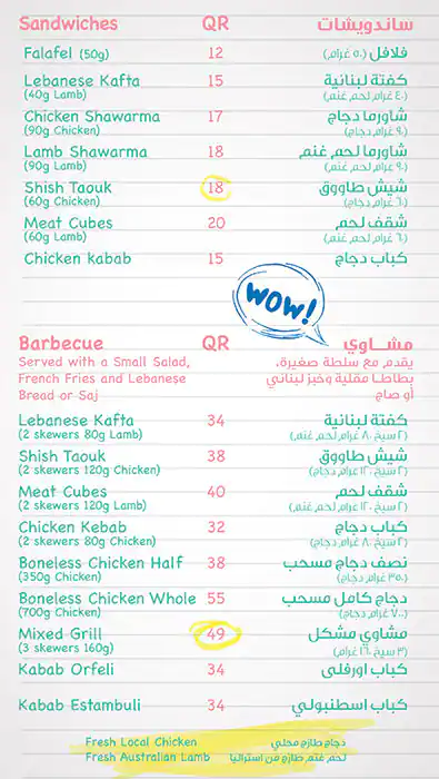 Menu of Remman Cafe Express, Al Gharafa, Doha  