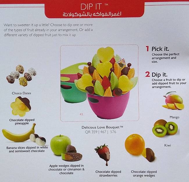 Menu of Edible Arrangements, Umm Salal Mohammed, Doha  