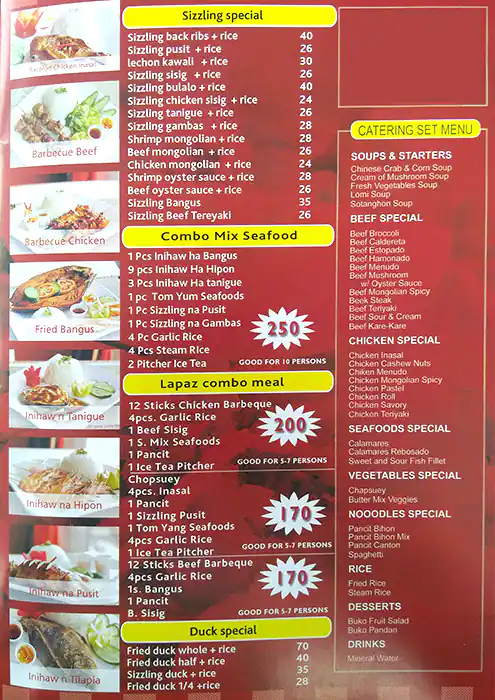 Menu of La Paz Batchoy, Al Sadd, Doha  