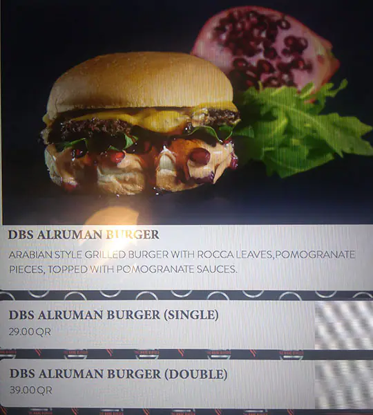 Menu of The Rare Burger, Abu Hamour, Doha  