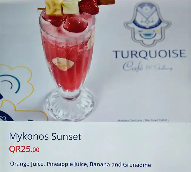 Menu of TURQUOISE, Pearl Qatar, Doha  