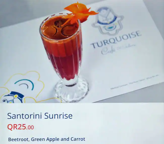 Menu of TURQUOISE, Pearl Qatar, Doha  