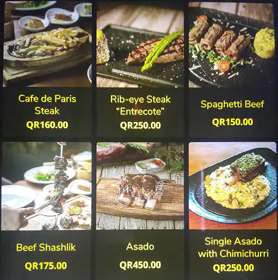 Menu of Butcha Steakhouse, Markhiya, Doha  