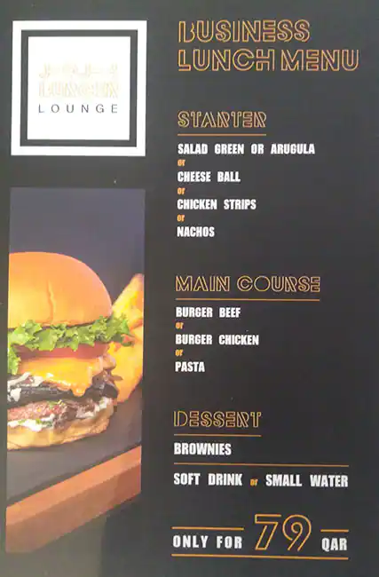 Menu of Burger Lounge, Markhiya, Doha  