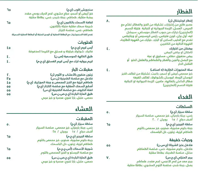 Menu of The Pool Lounge - Holiday Inn Doha, Najma, Doha  