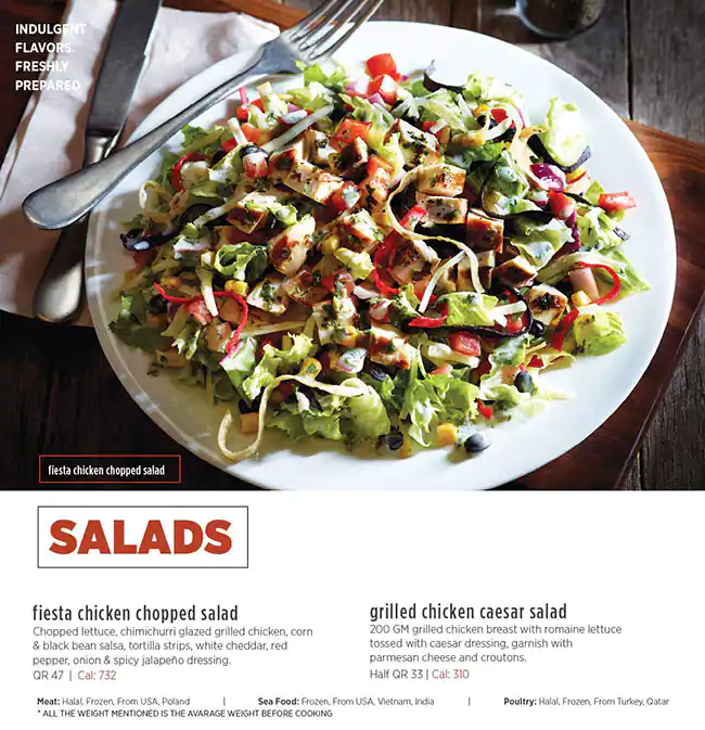 Menu of Applebees - ابل بيز, Al Wakrah, Doha  