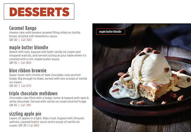 Menu of Applebees - ابل بيز, Al Wakrah, Doha  