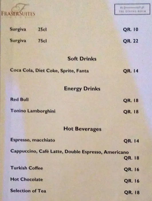 Menu of Al Amaken - Fraser Suites Doha, Al Souq, Doha  