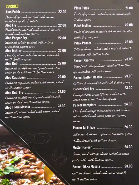 Menu of Saravanaa Bhavan, Salwa Road, Doha  