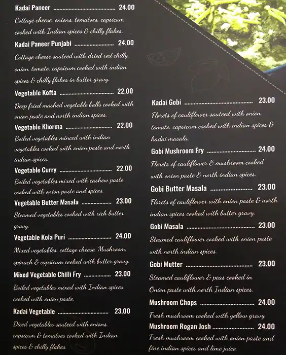 Menu of Saravanaa Bhavan, Salwa Road, Doha  