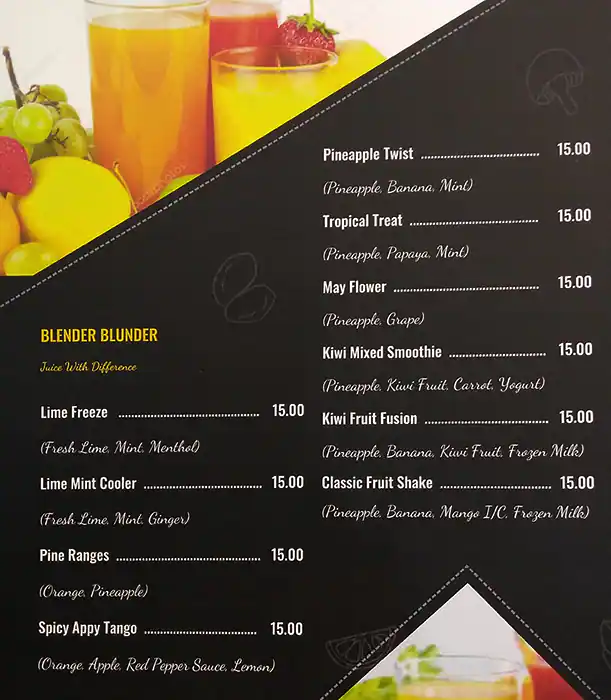 Menu of Saravanaa Bhavan, Salwa Road, Doha  