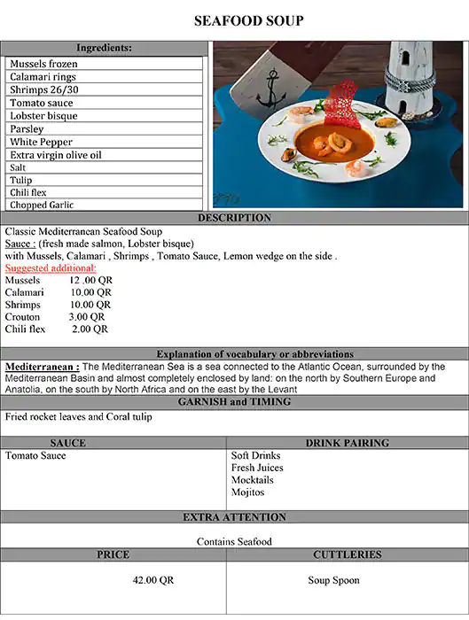 Menu of 1990 Nineteen Ninety, Pearl Qatar, Doha  