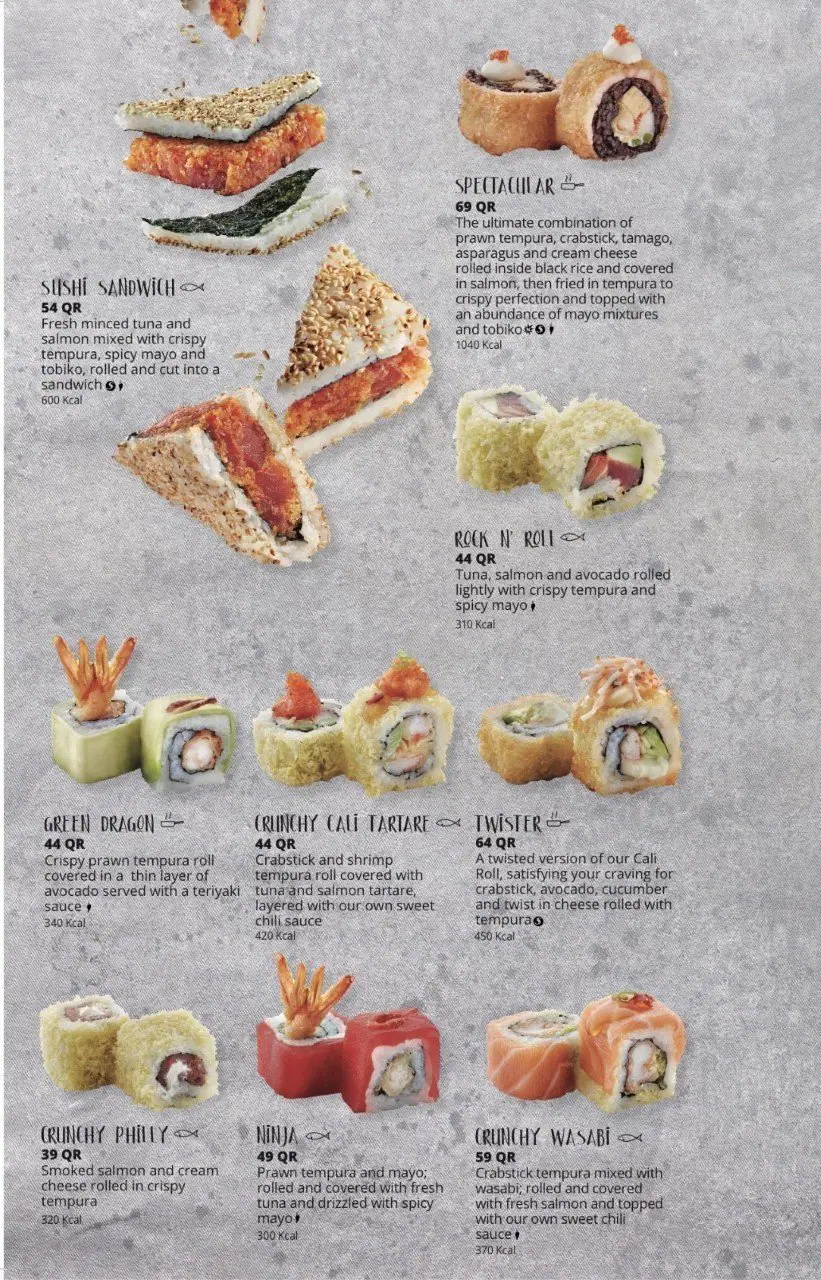 Menu of Sumo Sushi & Bento, Al Waab, Doha  