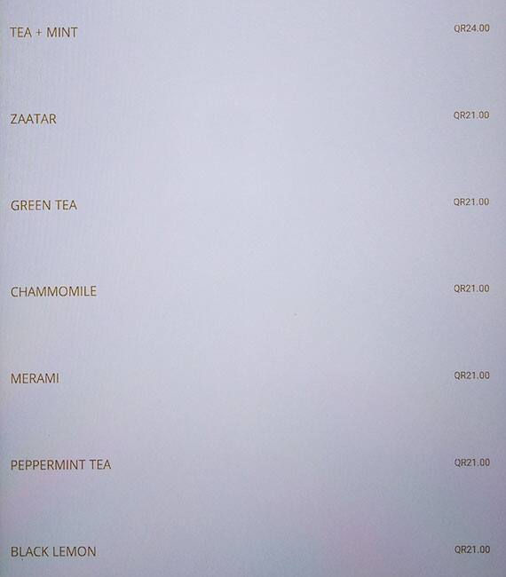 Menu of Alfai, Musheireb, Doha  