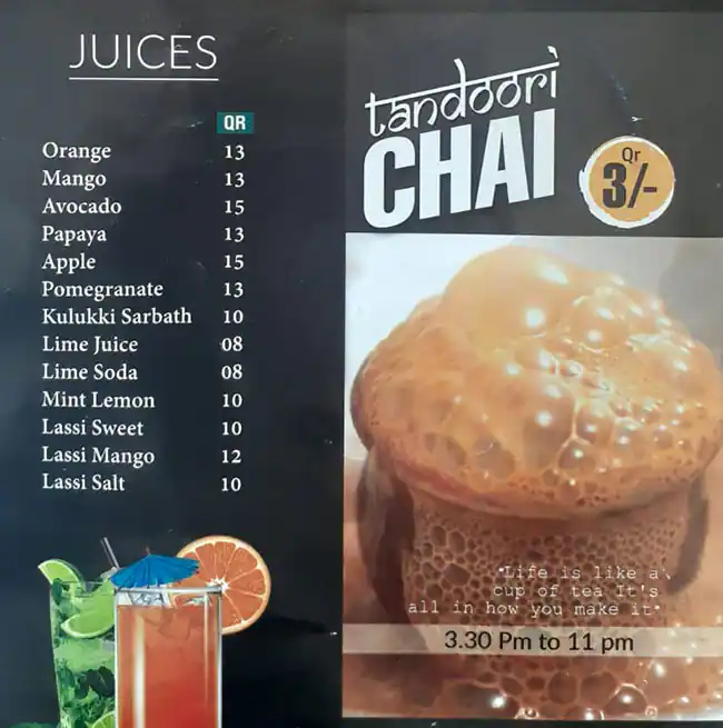 Menu of Curry Leaves Restaurant, Old Airport Area, Doha  