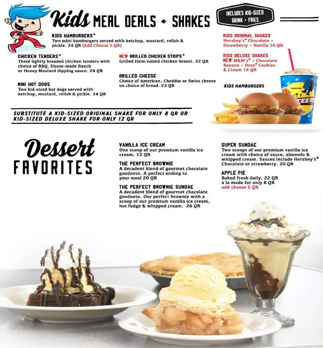 Menu of Johnny Rockets, Dafna, Doha  