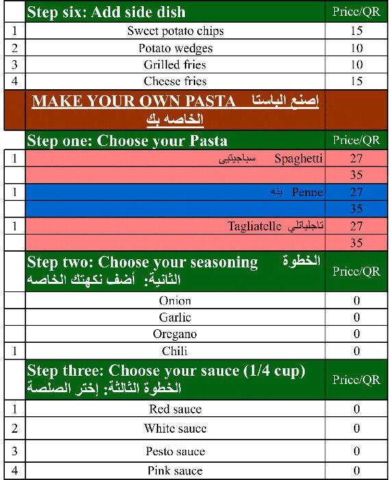 Menu of Diet Cafe Catering, Abu Hamour, Doha  