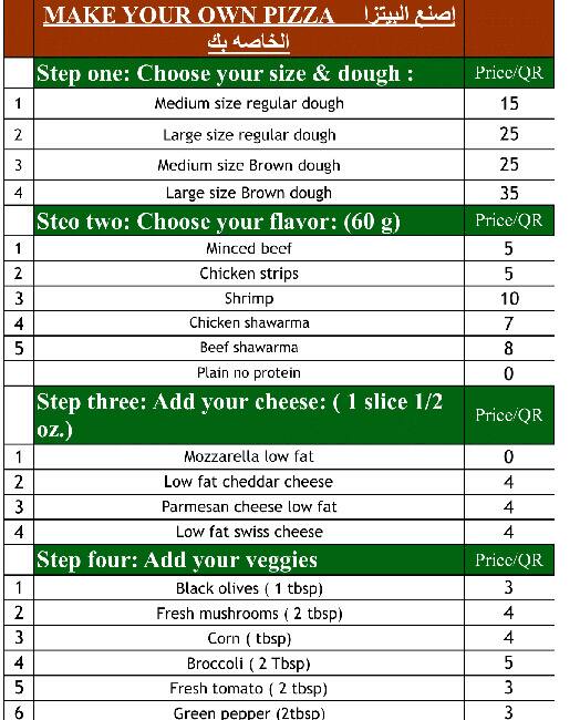 Menu of Diet Cafe Catering, Abu Hamour, Doha  