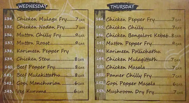 Menu of Tasty Hub, Old Airport Area, Doha  