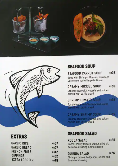 Menu of Seafood Hook, Al Nasr, Doha  