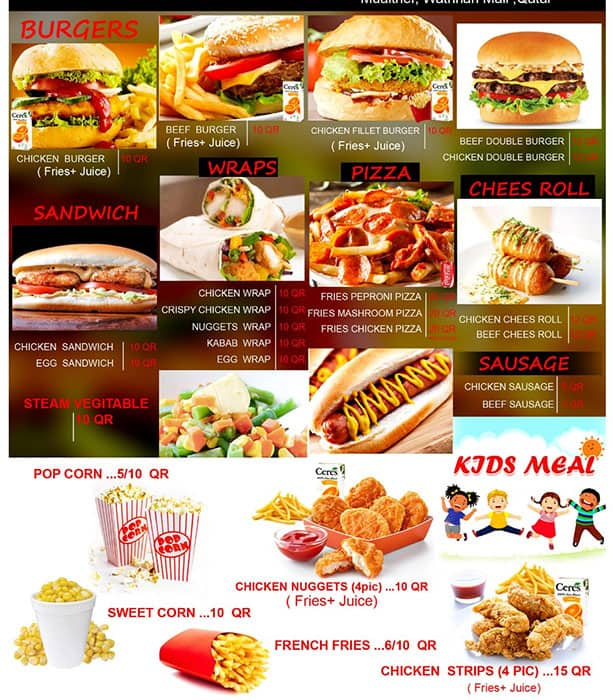 Tasty food Fast Foodmenu Wathnan Mall, Muaither, Doha