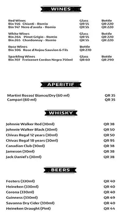 Menu of The Frying Scotsman - Radisson Blu Hotel, Al Nasr, Doha  