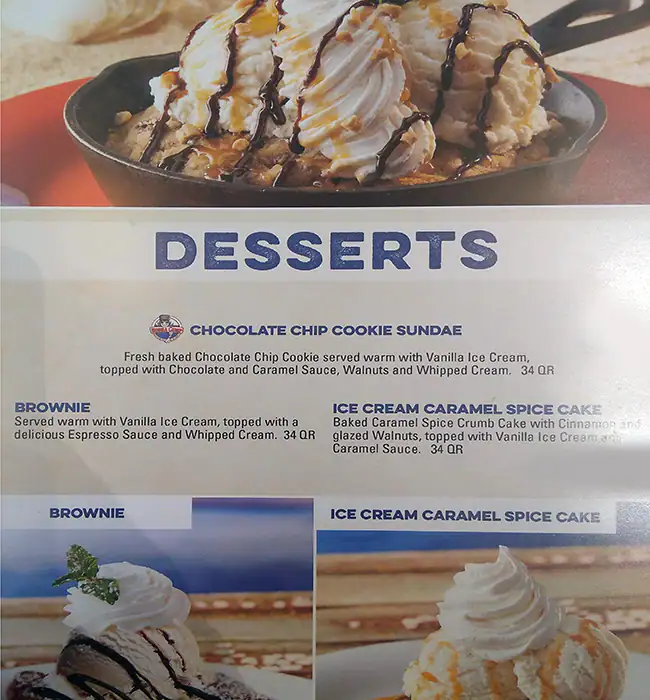 Menu of Bubba Gump, Umm Salal Mohammed, Doha  