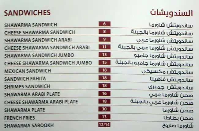 Menu of Bbq King, Al Nasr, Doha  