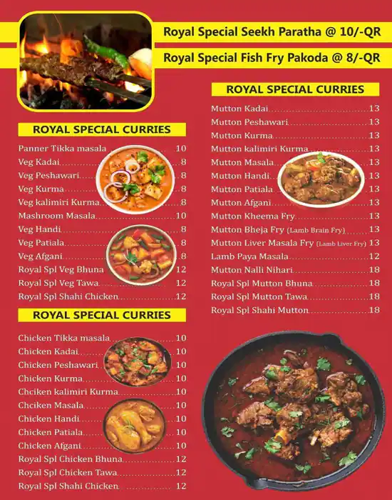 Menu of New Royal Restaurant, Umm Ghuwailina, Doha  