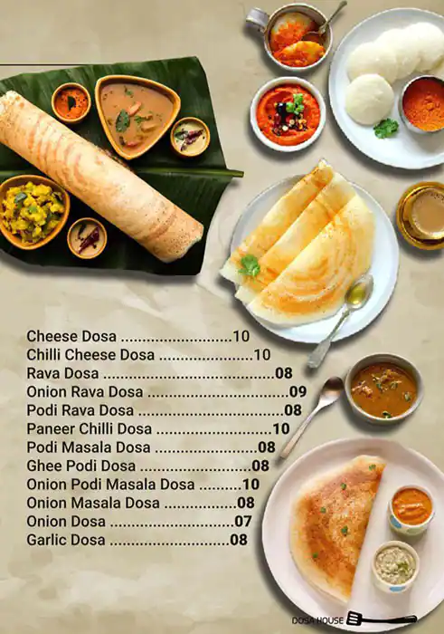 Menu of Dosa House - دوسه هاوس, Old Airport Area, Doha  