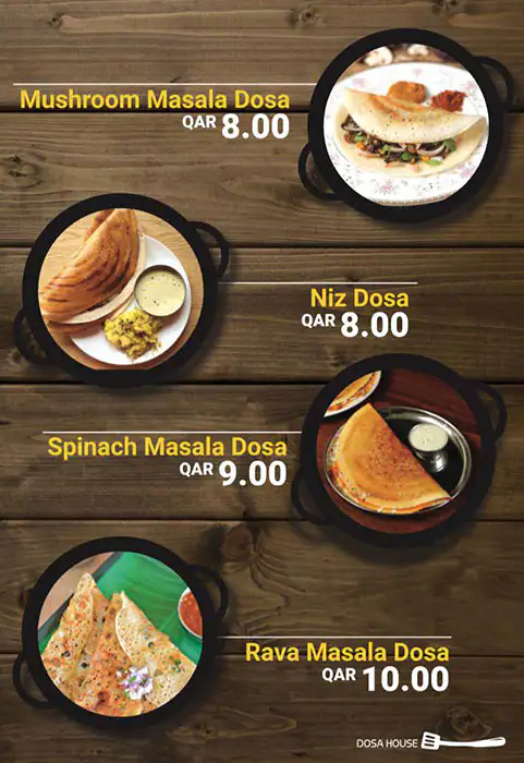 Menu of Dosa House - دوسه هاوس, Old Airport Area, Doha  