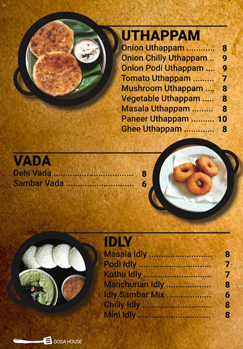 Menu of Dosa House - دوسه هاوس, Old Airport Area, Doha  