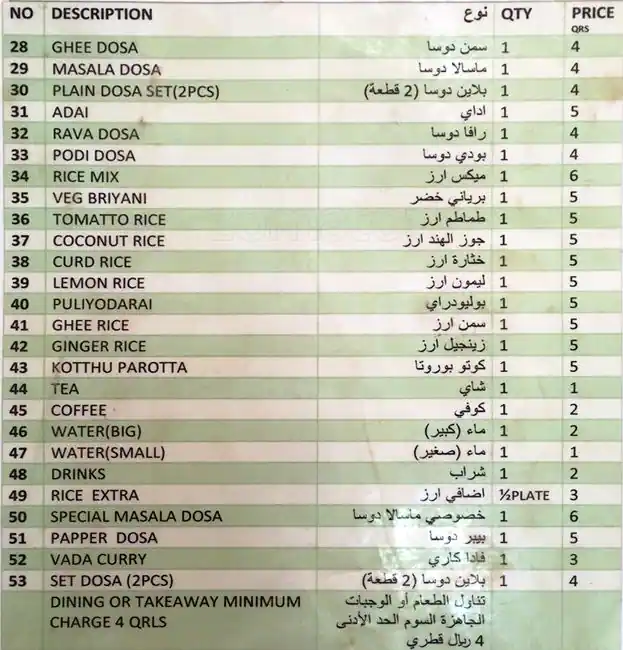 Menu of Top Star Vegetarian Restaurant, Fereej Bin Mahmoud, Doha  