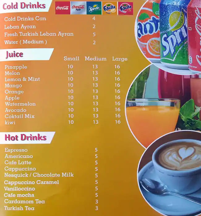 Menu of Chtoura Restaurant, Al Sadd, Doha  